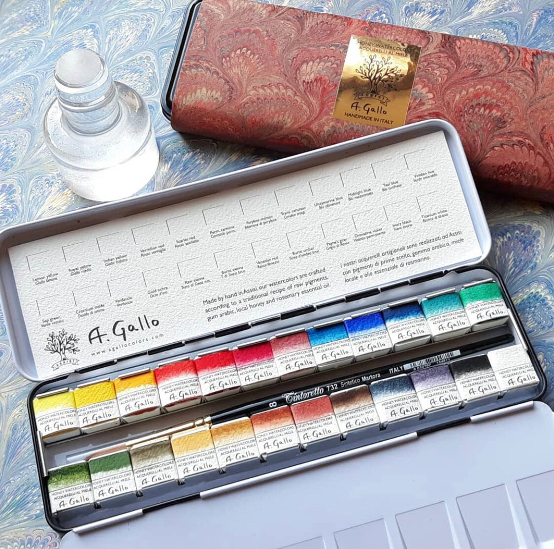 A. Gallo Classic 24 - Handmade Watercolor Set