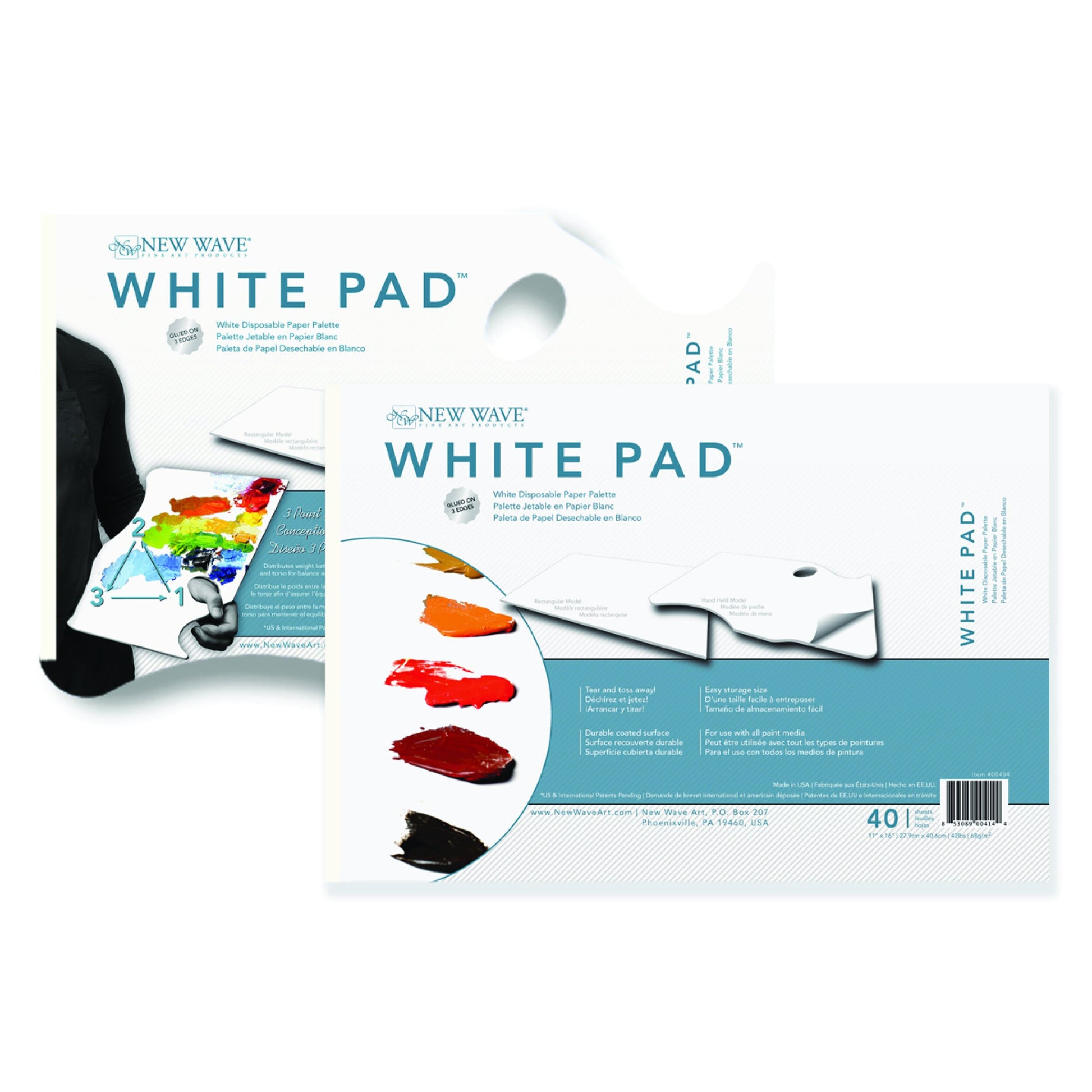 white pads front