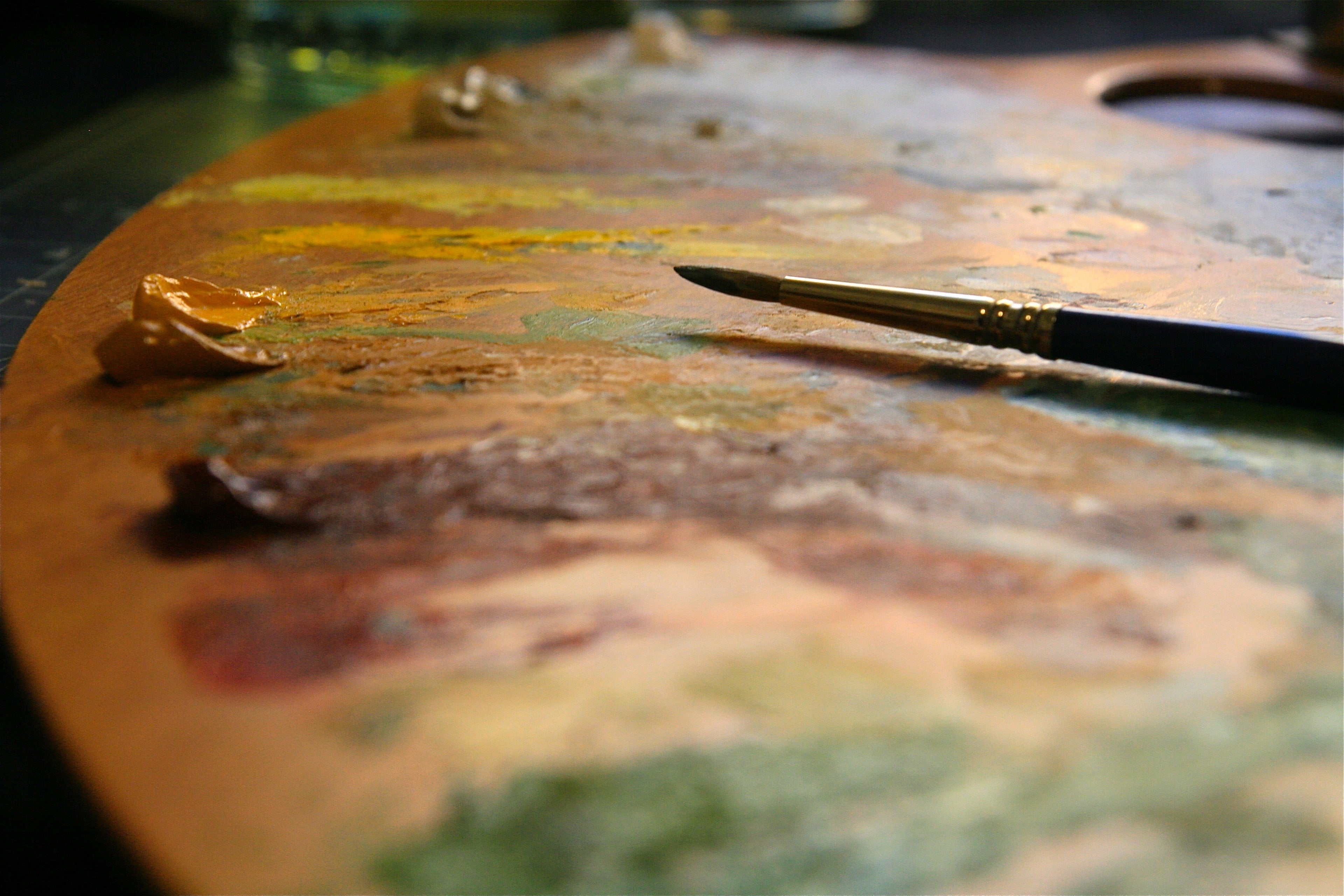 paint palette and brush