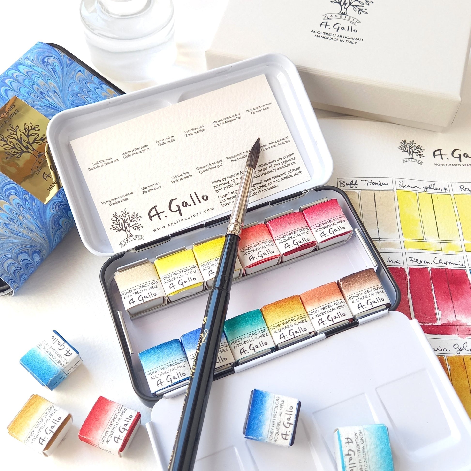 A. GALLO MIXING PALETTE - HANDMADE WATERCOLOR SET